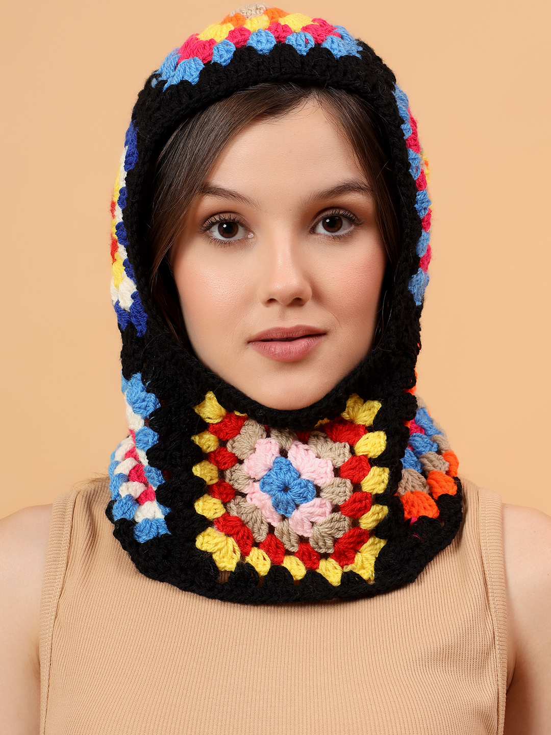 Velvery Crochet Adult Balaclava - Multicolor