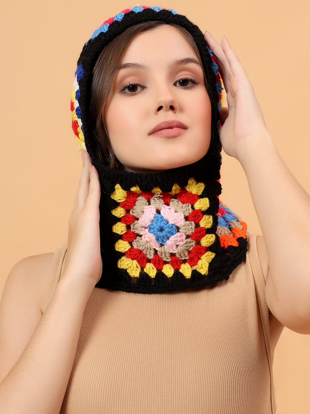 Velvery Crochet Adult Balaclava - Multicolor