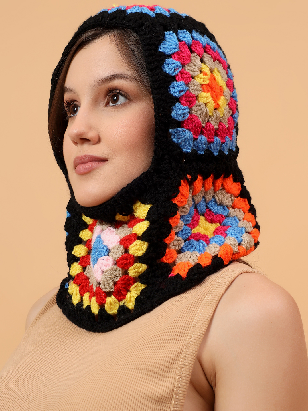 Velvery Crochet Adult Balaclava - Multicolor