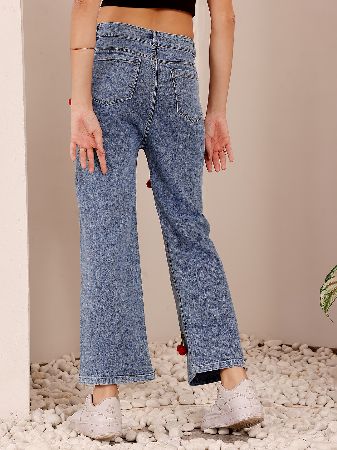 Hanging Cherry Denim Jeans