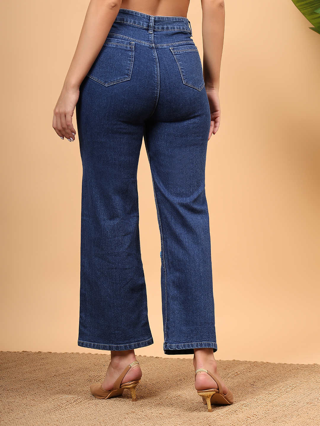 Women Crochet Straight Fit Jeans