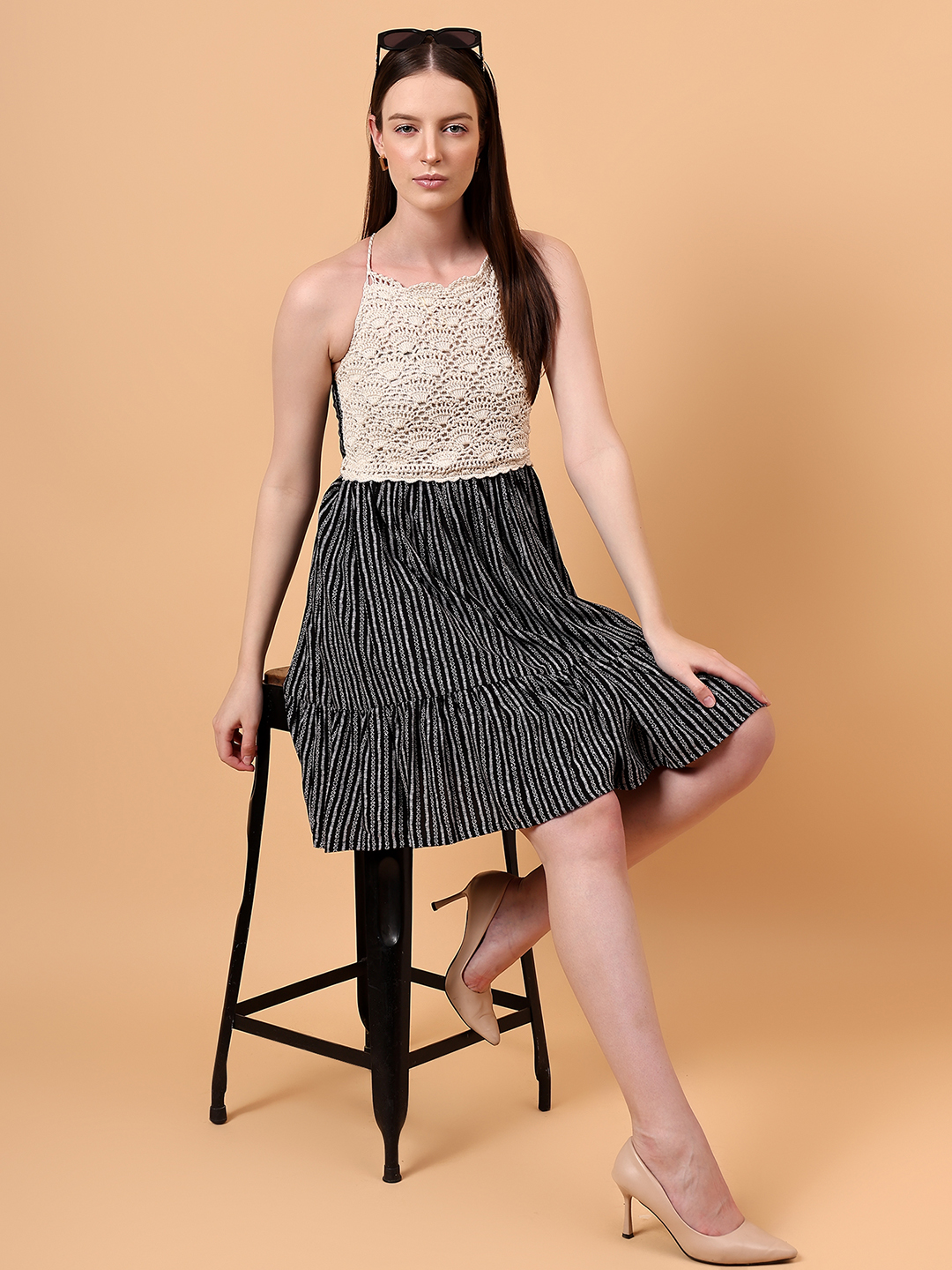 Velvery Breezy Crochet Dress
