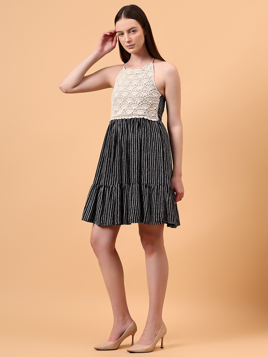 Velvery Breezy Crochet Dress