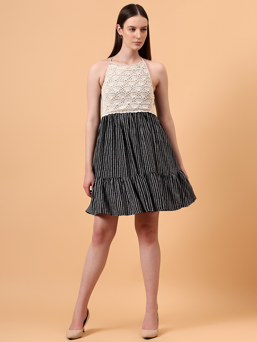 Velvery Breezy Crochet Dress