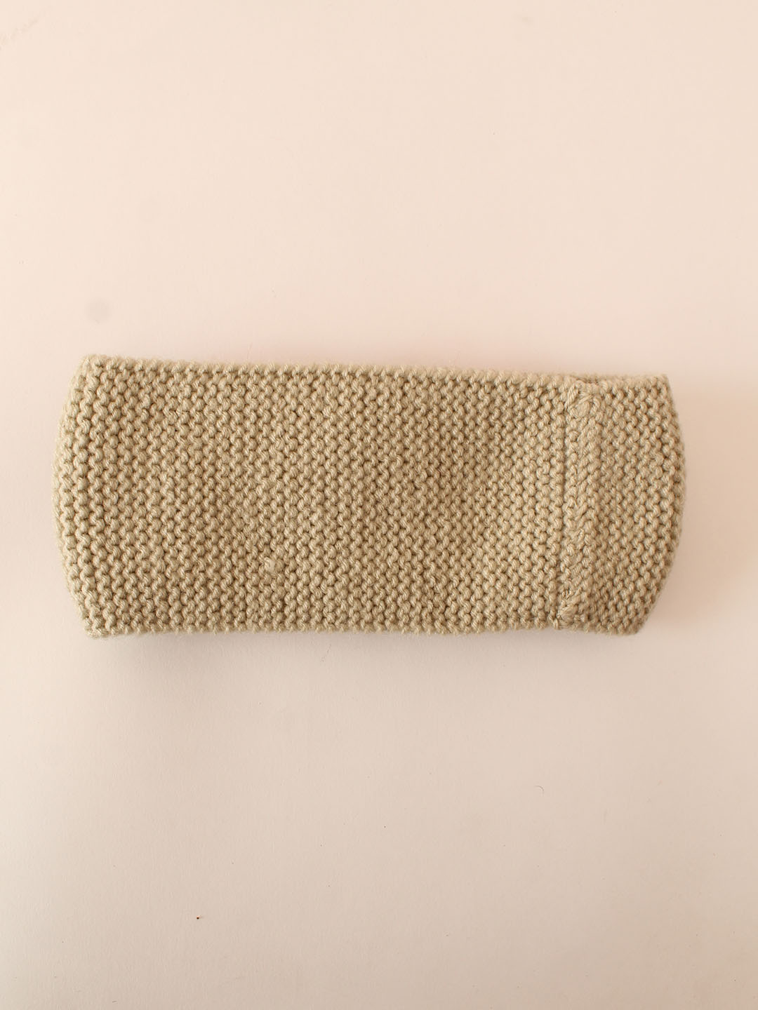 Velvery Hand-Knitted Beige Self Design Acrylic Headband