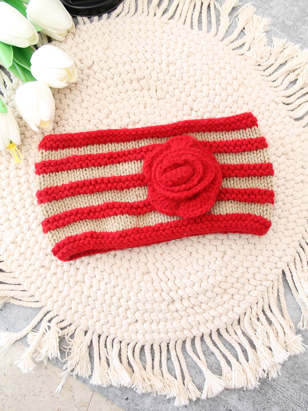 Velvery Hand-Knitted Multi Embellished Sequin Acrylic Headband