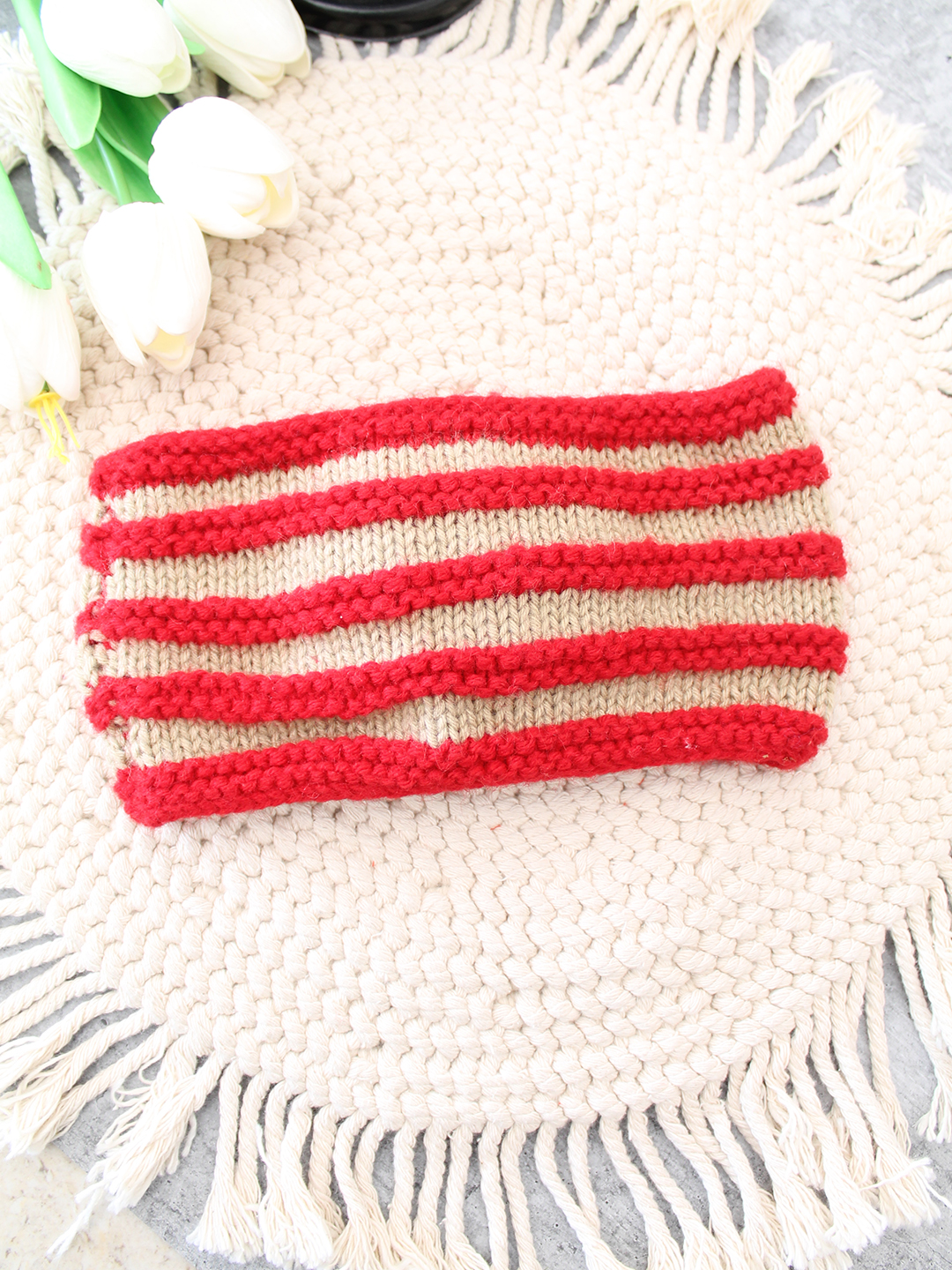Velvery Hand-Knitted Multi Embellished Sequin Acrylic Headband