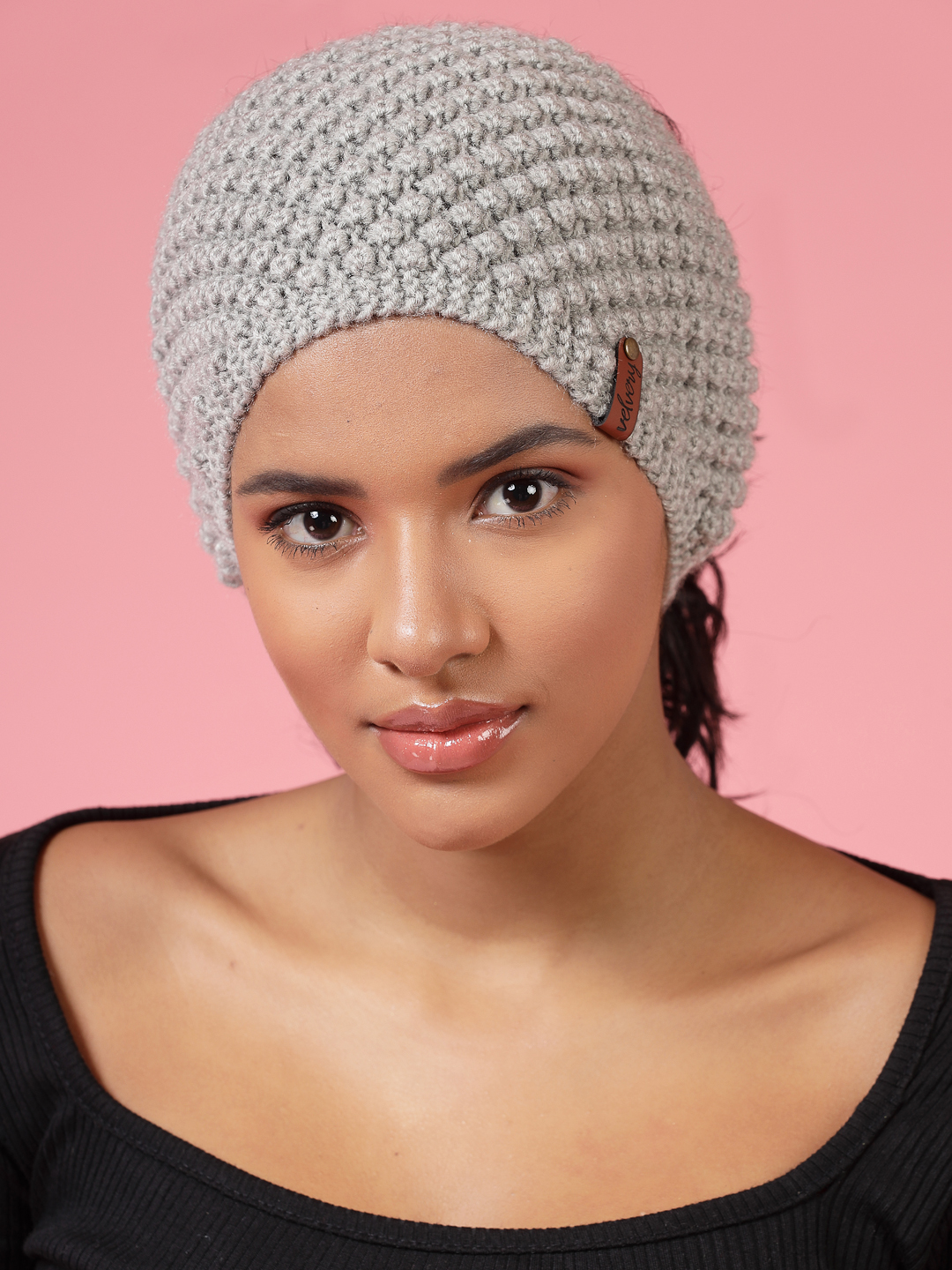 Velvery Hand-Knitted Blue Acrylic Headband