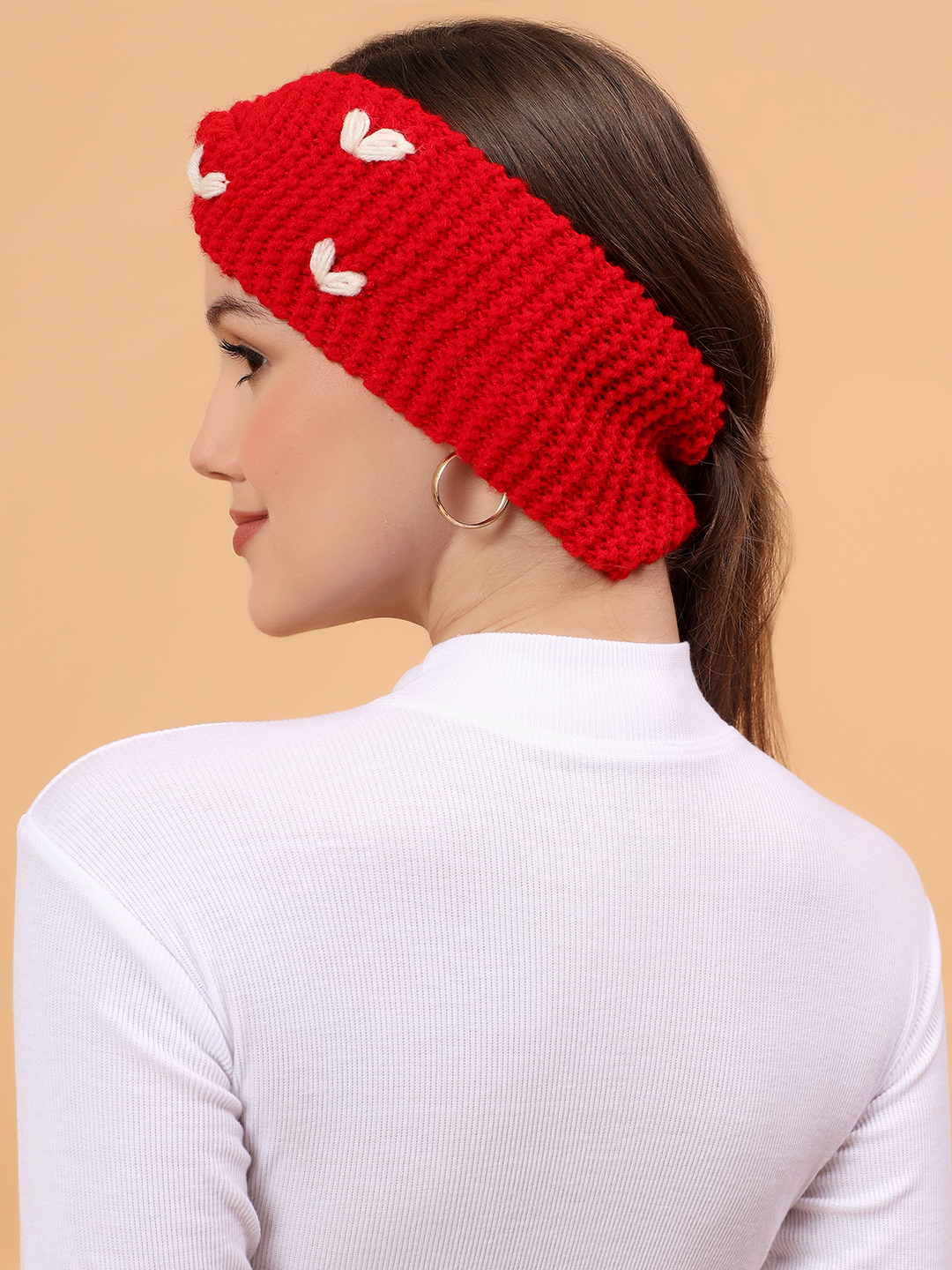 Velvery Handknitted Twisty Headband - Red