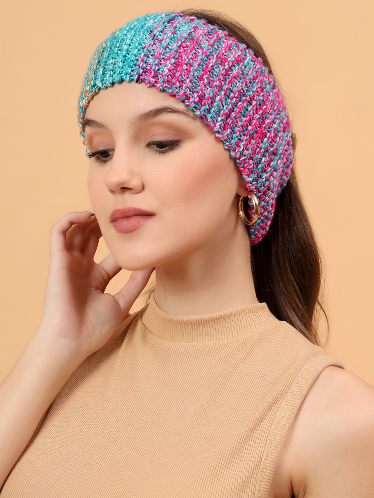 Image of Velvery Handknitted Earmuff - Multicolor