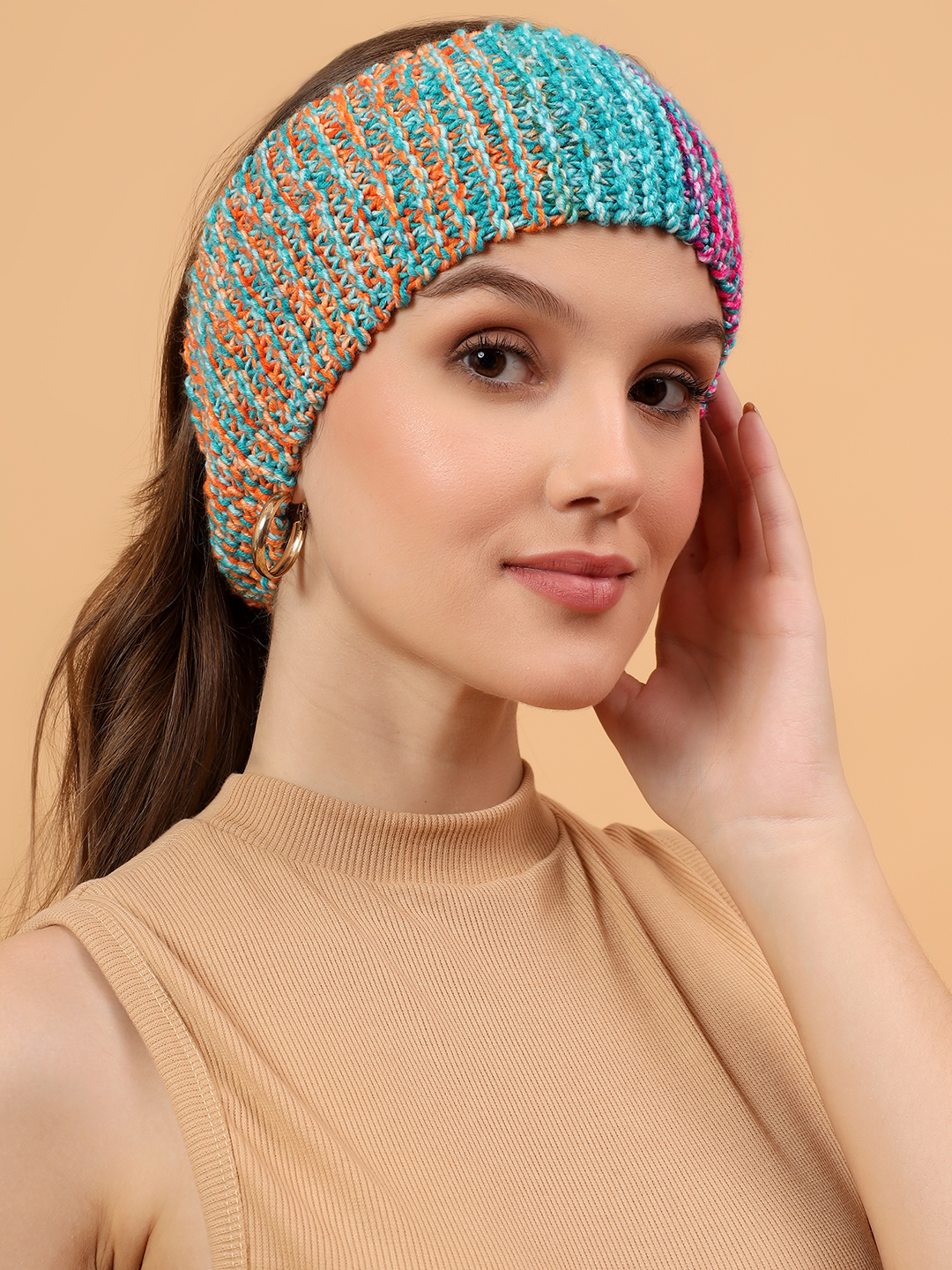 Velvery Handknitted Earmuff - Multicolor
