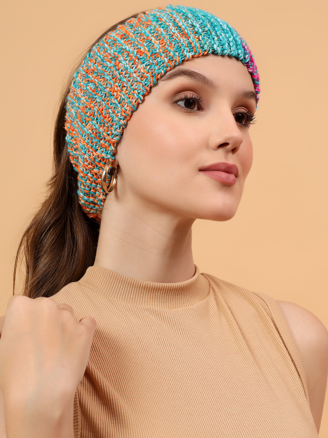 Velvery Handknitted Earmuff - Multicolor