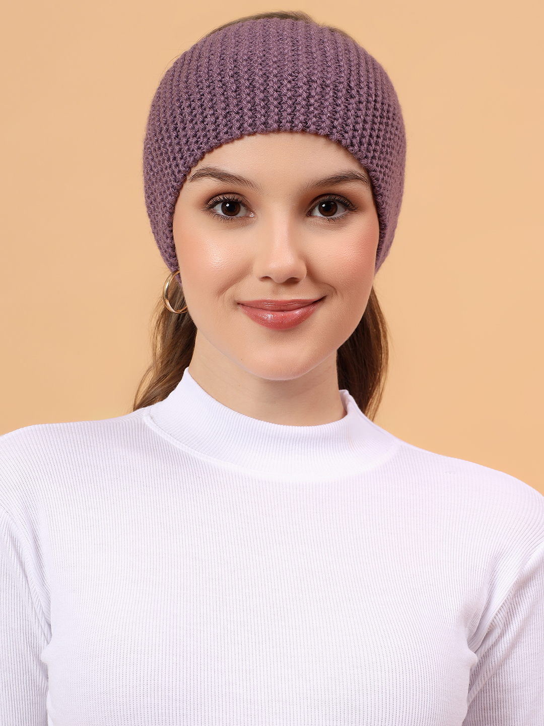 Velvery Handknitted Headband - Purple