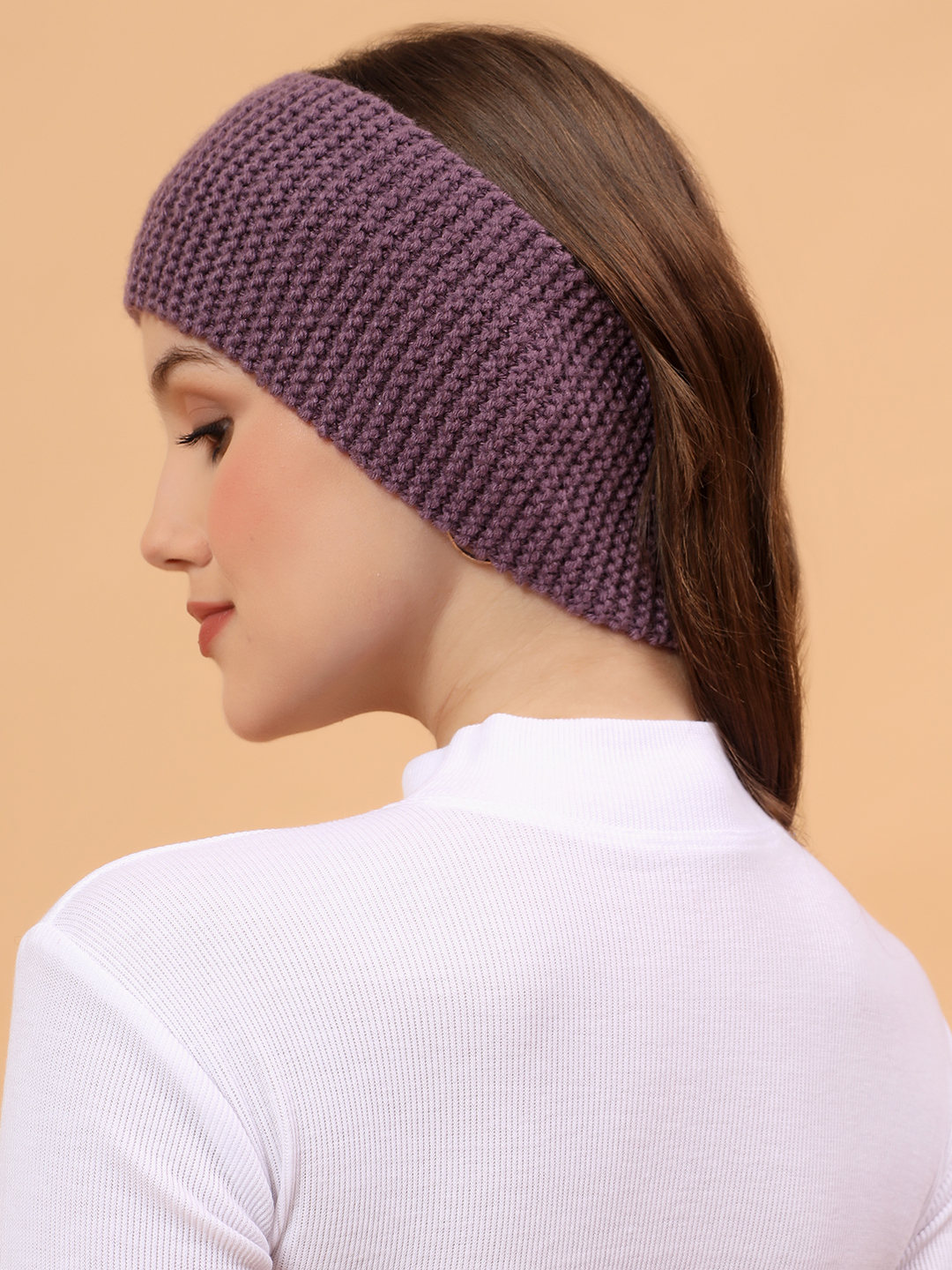 Velvery Handknitted Headband - Purple