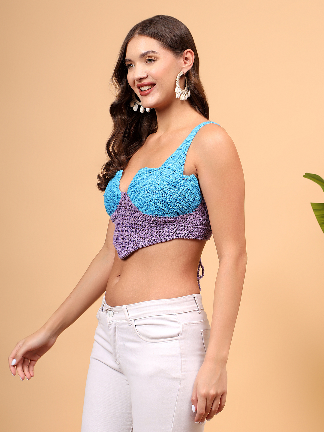 Crochet Tulip Corset - Lavender