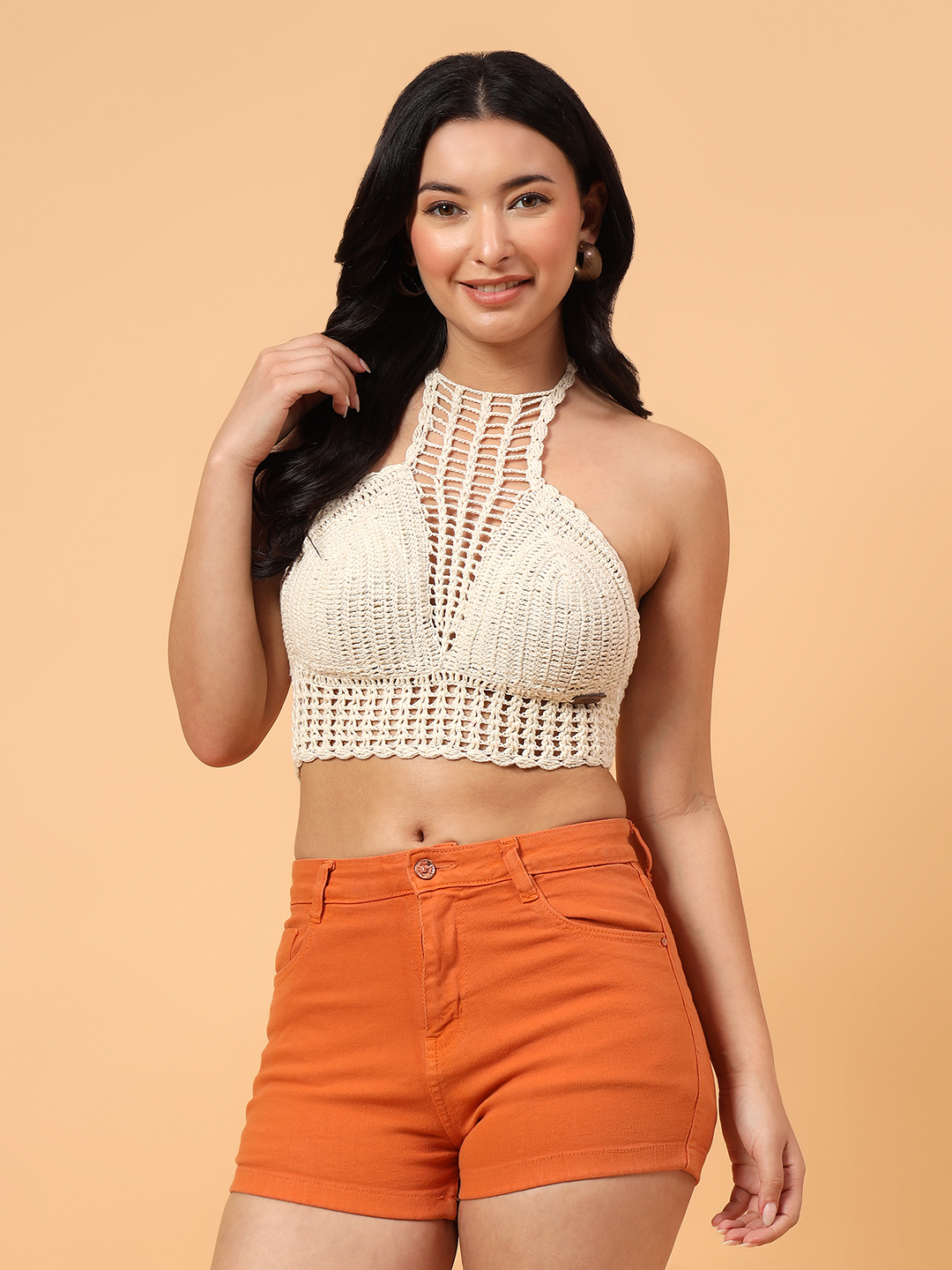 Beachwear Trendy Bralette  Off White