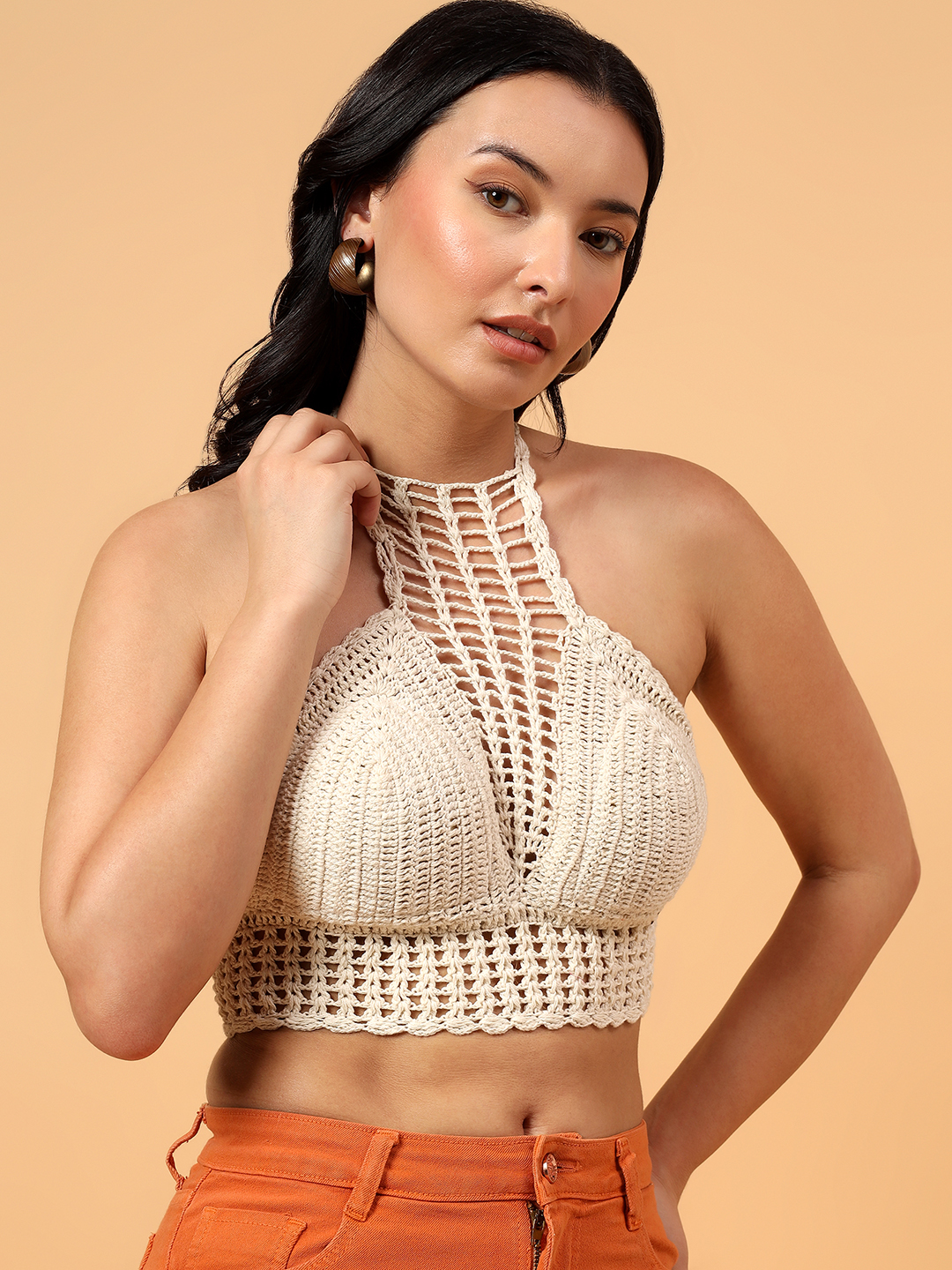 Beachwear Trendy Bralette  Off White