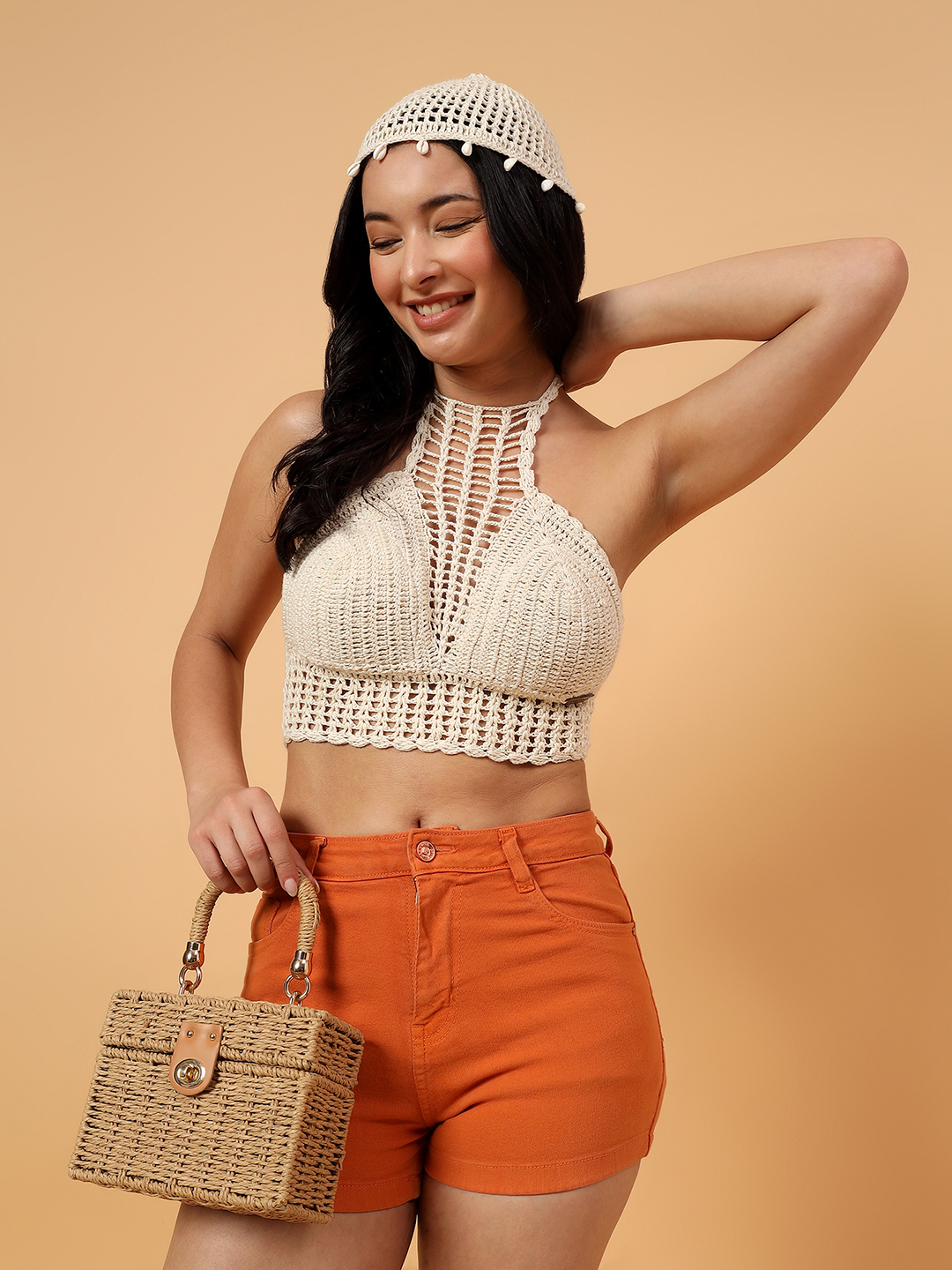 Beachwear Trendy Bralette  Off White