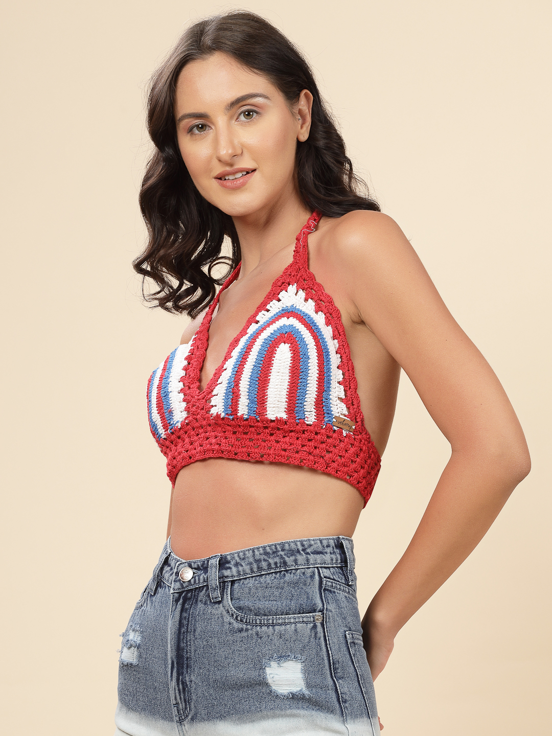 Velvery Striped Beachwear Bralette - Multi