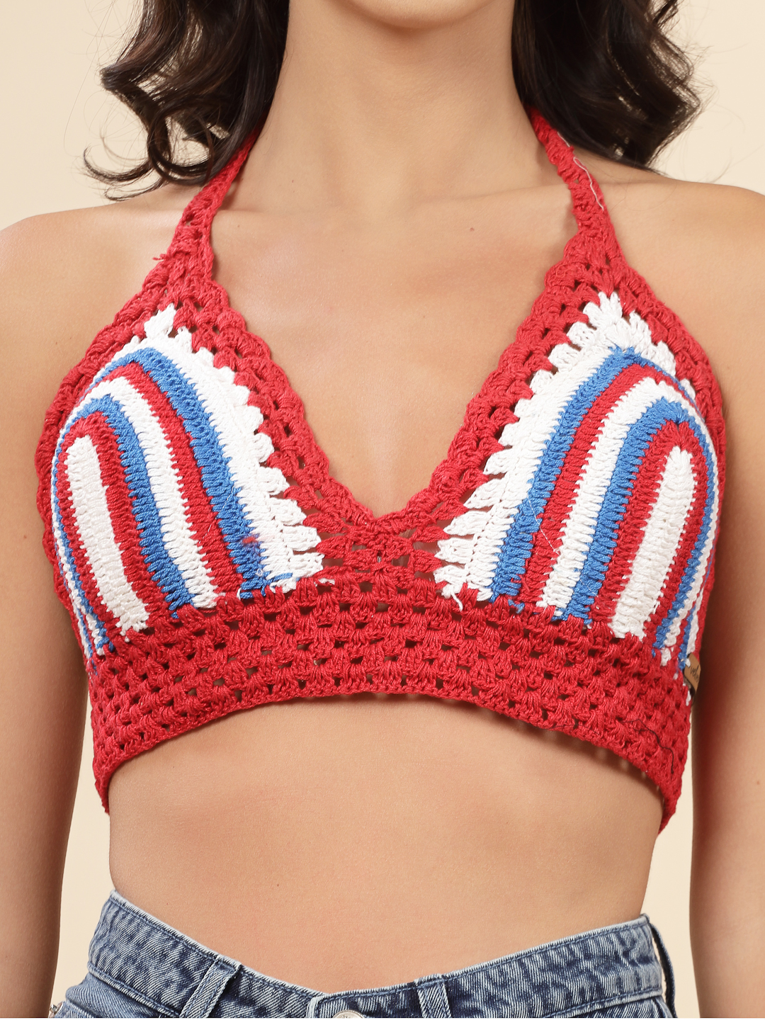 Velvery Striped Beachwear Bralette - Multi