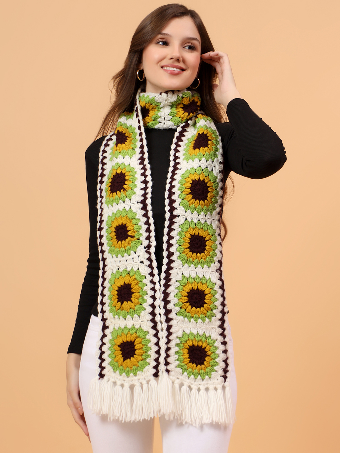 Velvery Sunflower Muffler - Off White