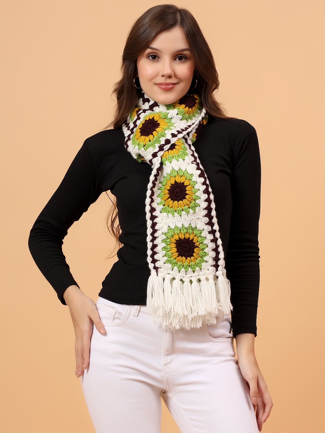Velvery Sunflower Muffler - Off White