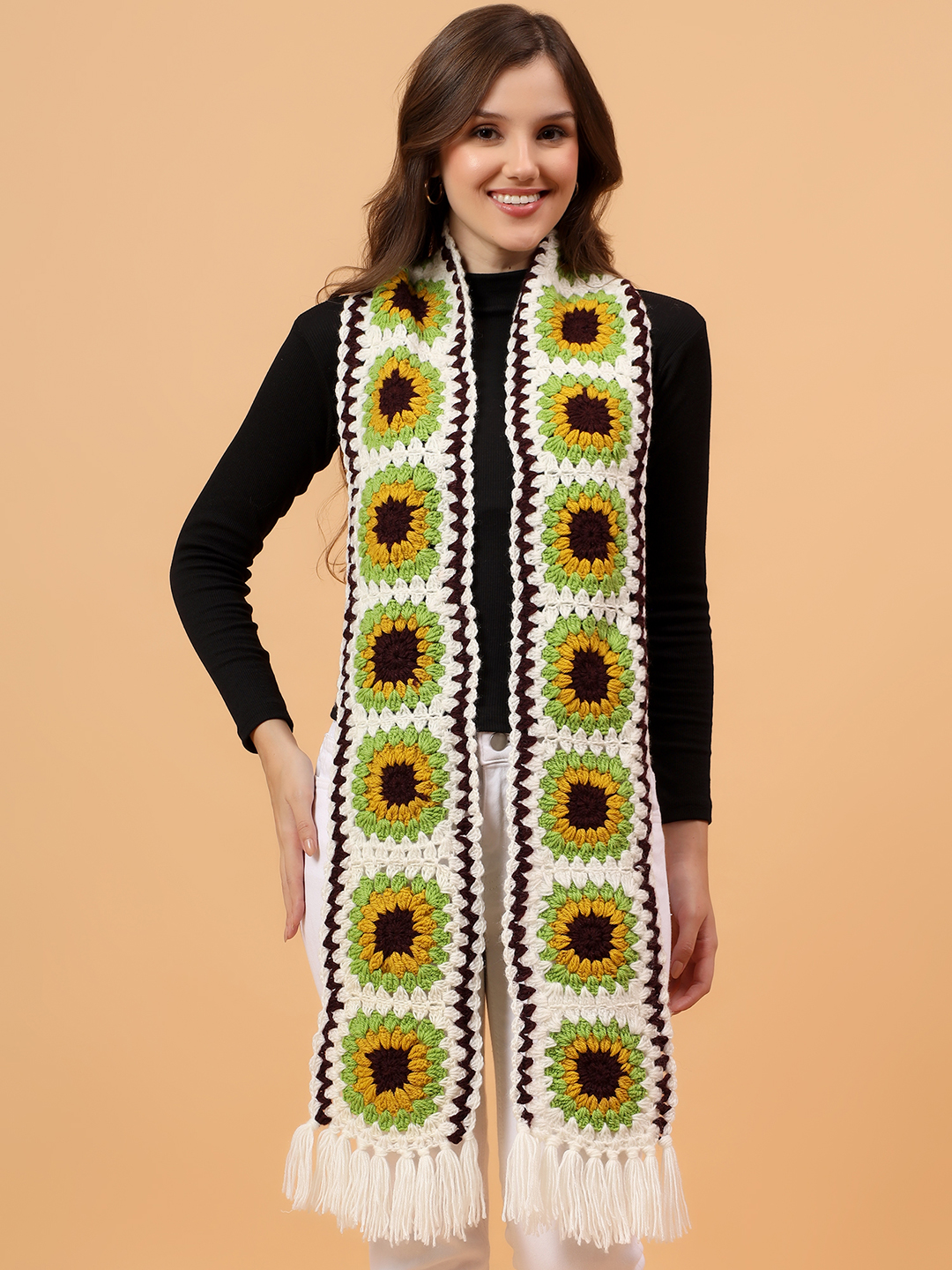 Velvery Sunflower Muffler - Off White