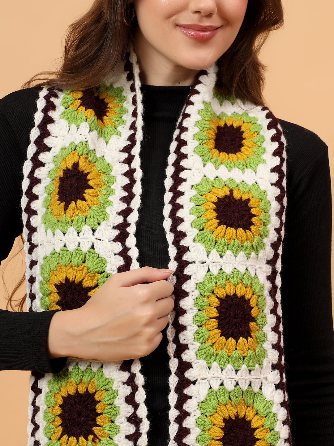 Velvery Sunflower Muffler - Off White