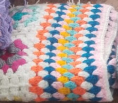 Velvery Granny Square Muffler - Multicolor