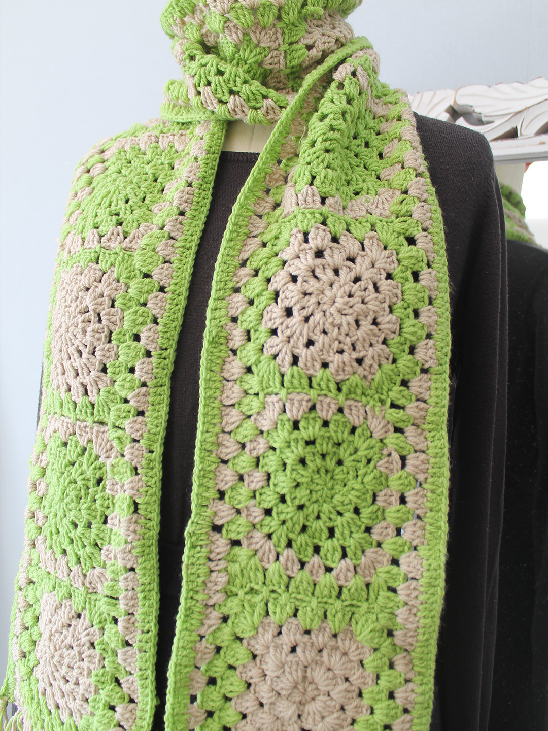 Crochet Muffler - Green