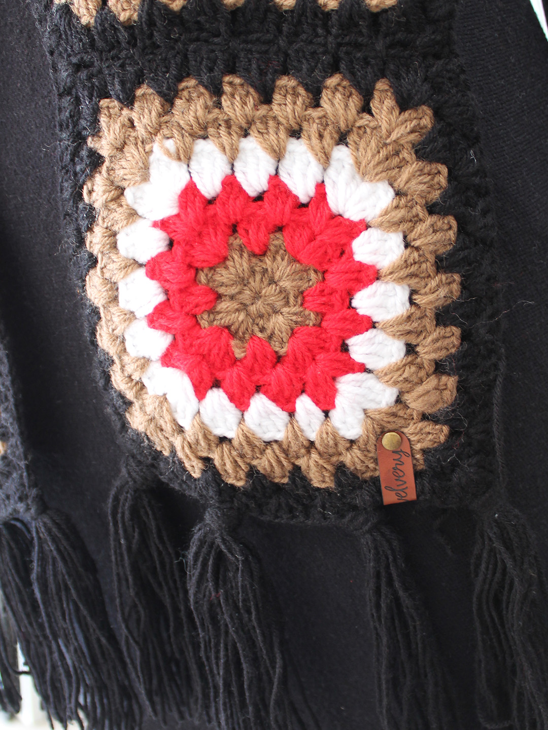 Velvery Handmade Granny Square Muffler - Multicolor