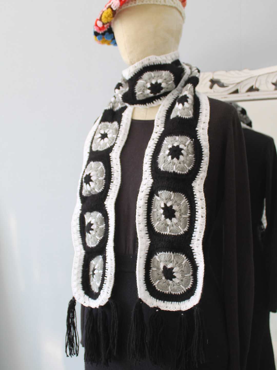 Crochet Muffler - Black