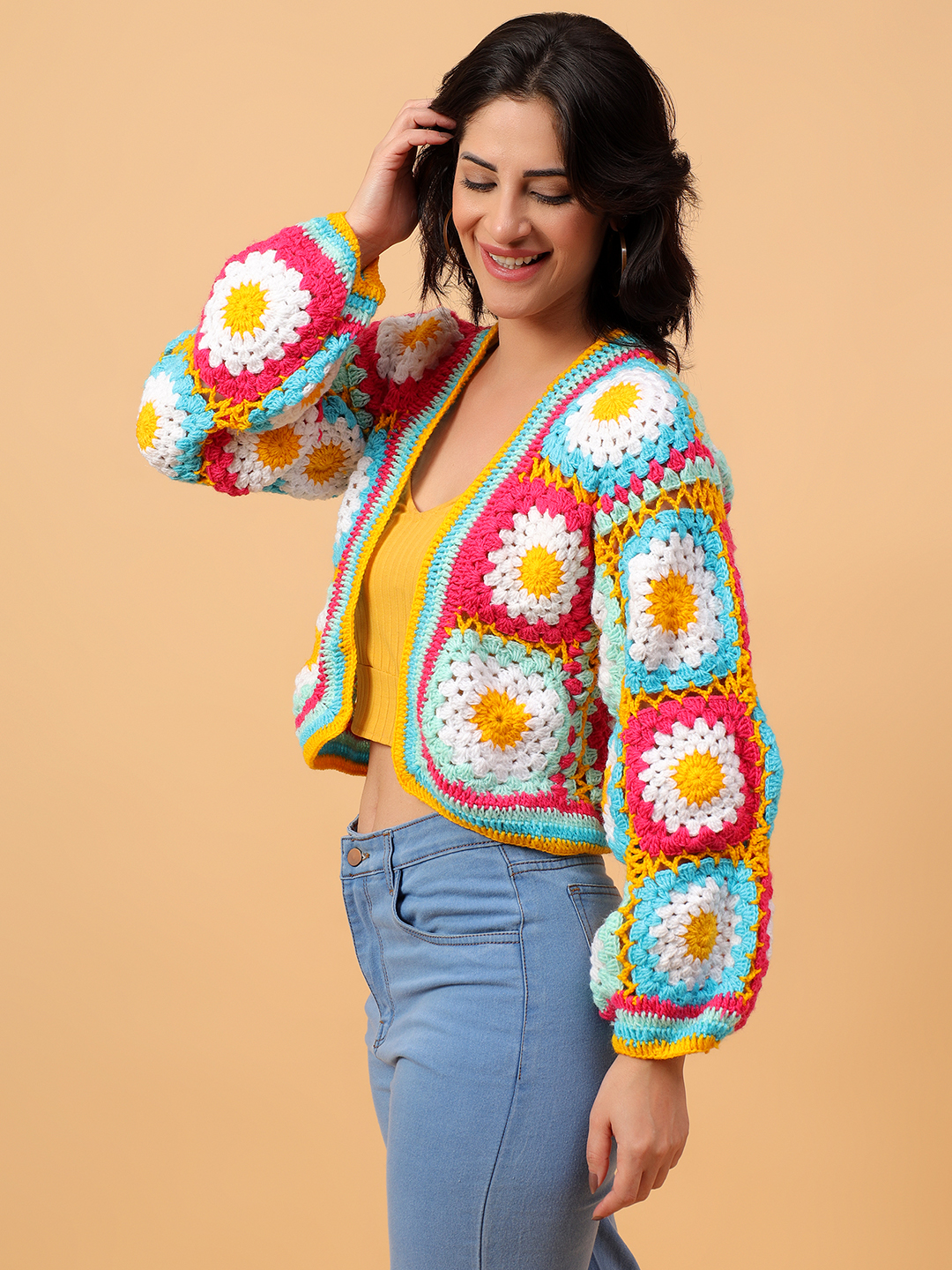 Colorful Crochet Cardigan
