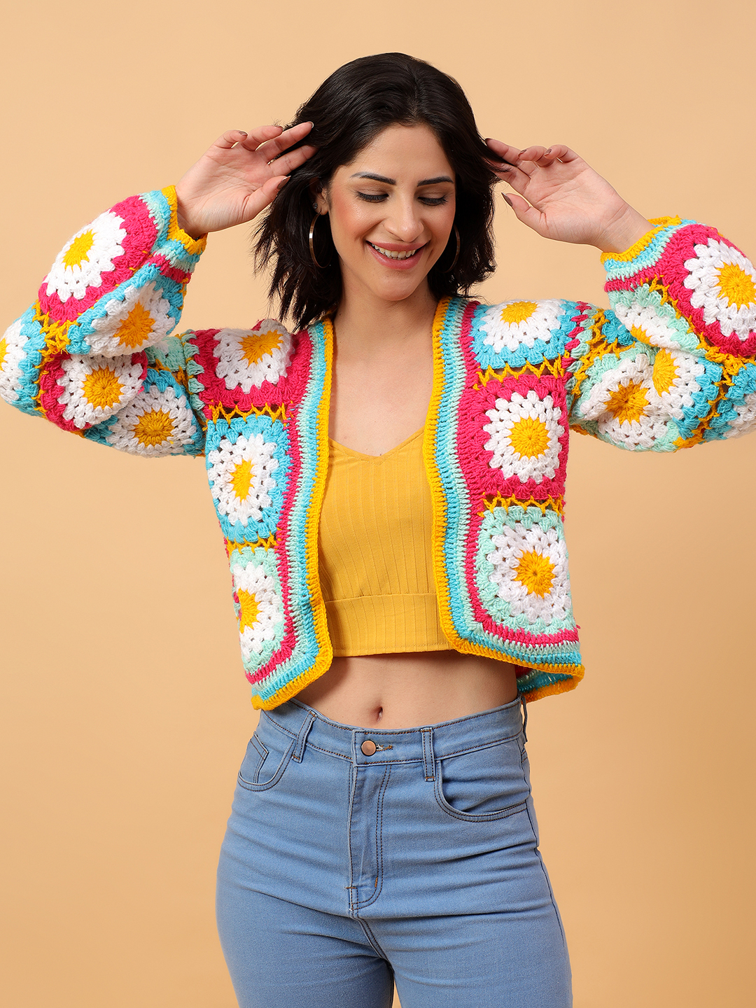 Colorful Crochet Cardigan