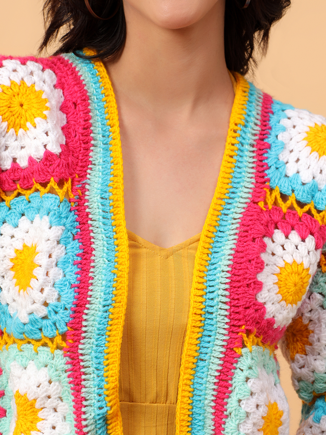 Colorful Crochet Cardigan