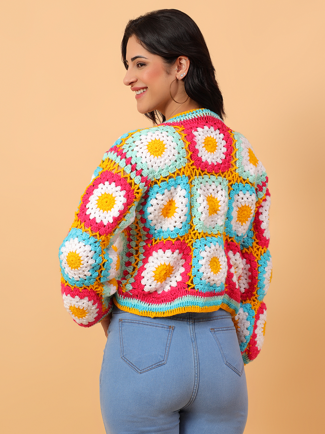 Colorful Crochet Cardigan