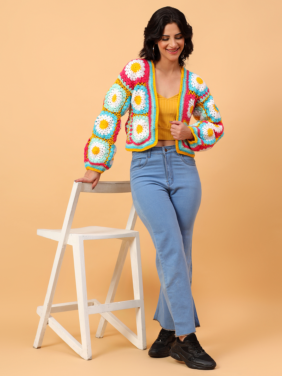 Colorful Crochet Cardigan