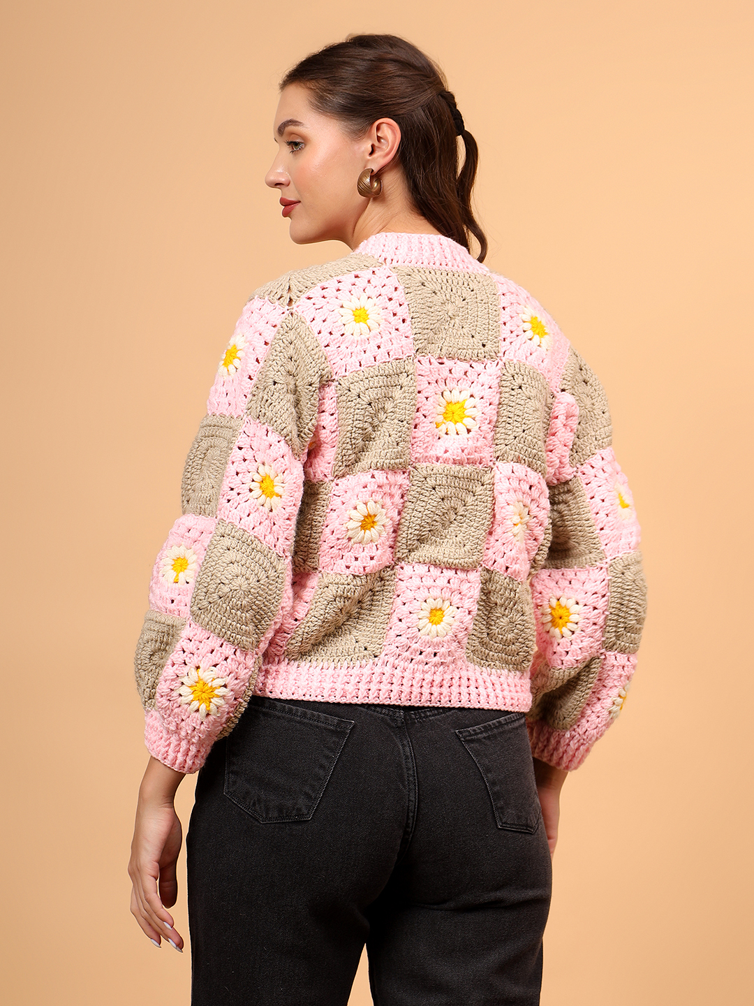 Daisy Oversized Cardigan - Pink