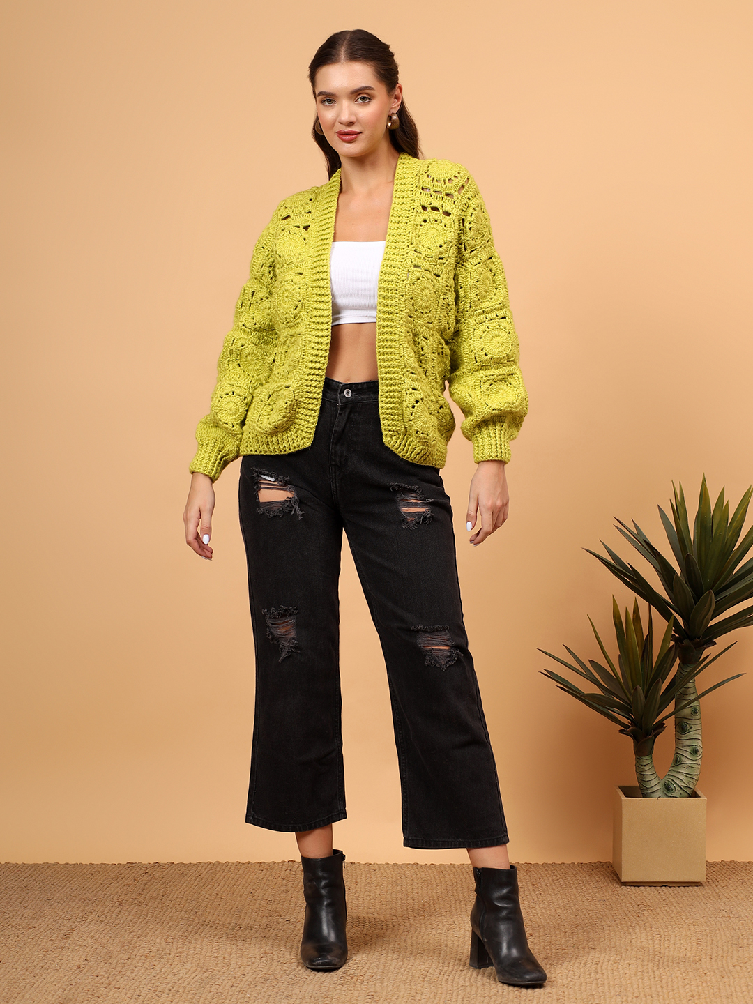 Self Design Crochet Sweater