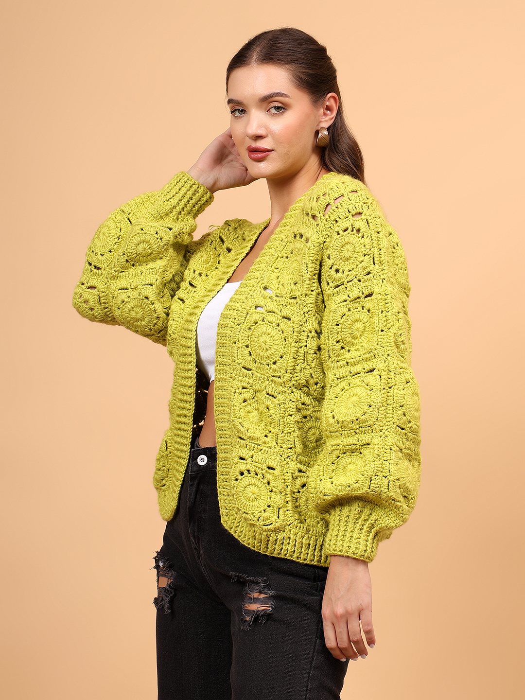 Self Design Crochet Sweater