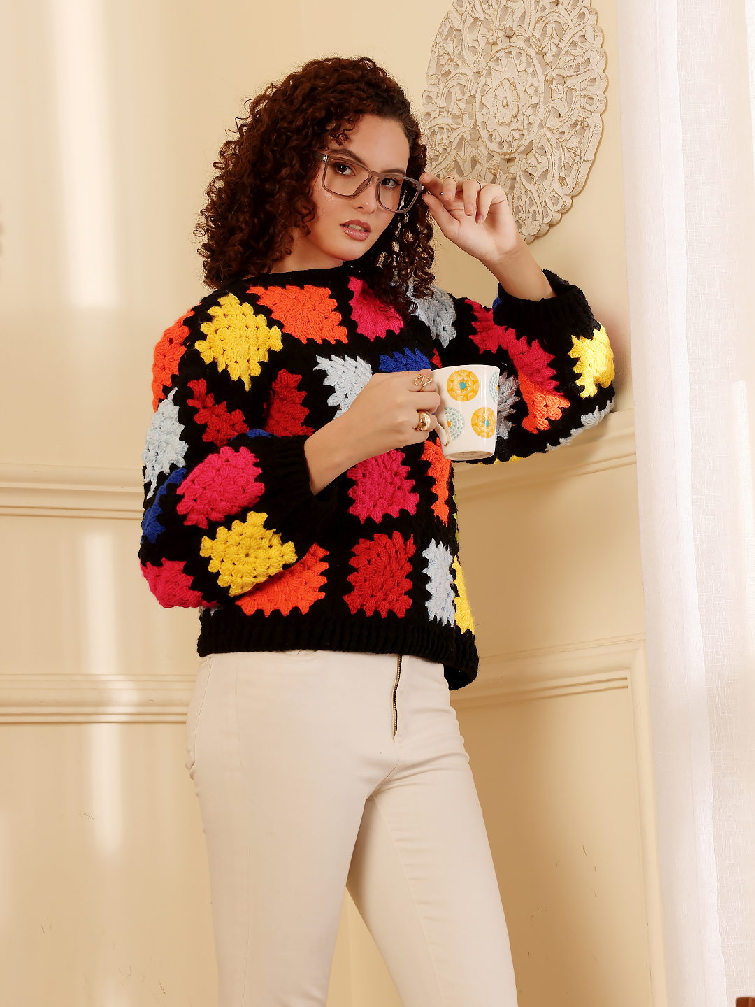 Holly Wood Design Sweater - Multicolor
