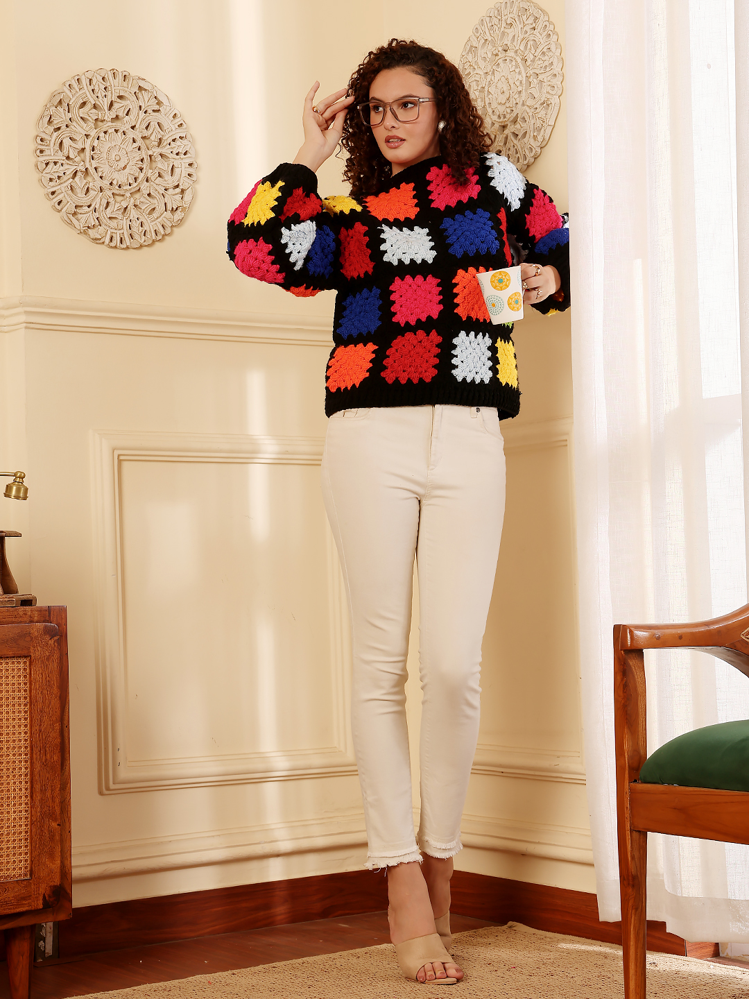 Holly Wood Design Sweater - Multicolor