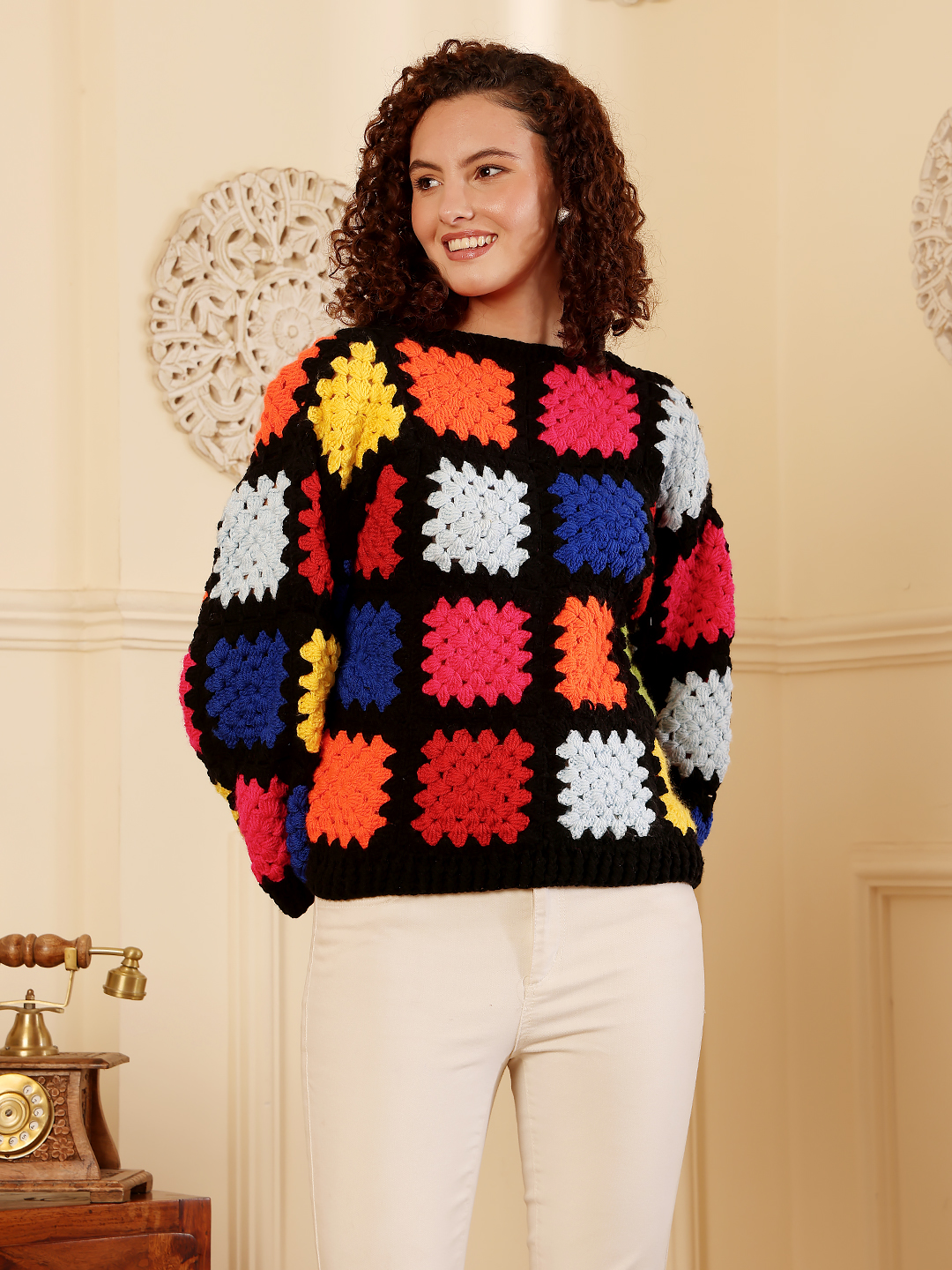 Holly Wood Design Sweater - Multicolor