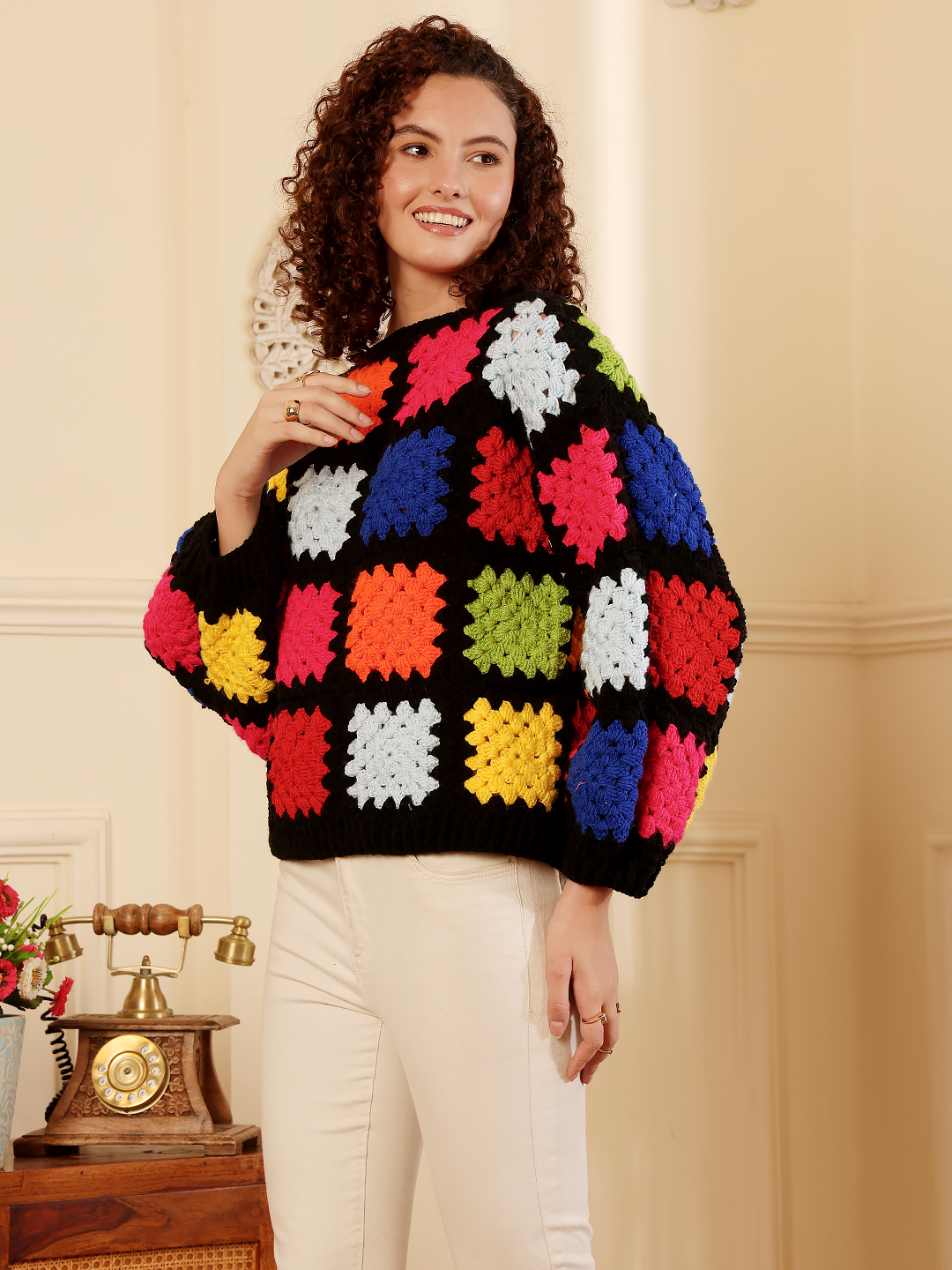 Holly Wood Design Sweater - Multicolor