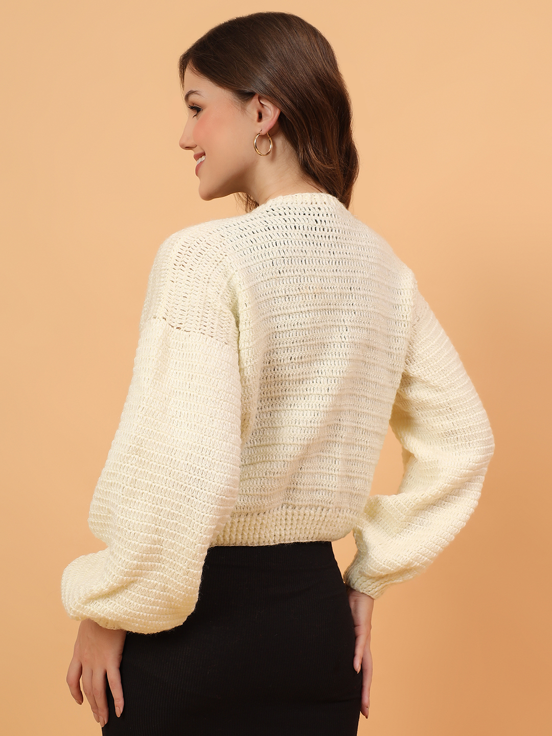 Velvery Crochet Colorful Floral Cardigan with Hangings