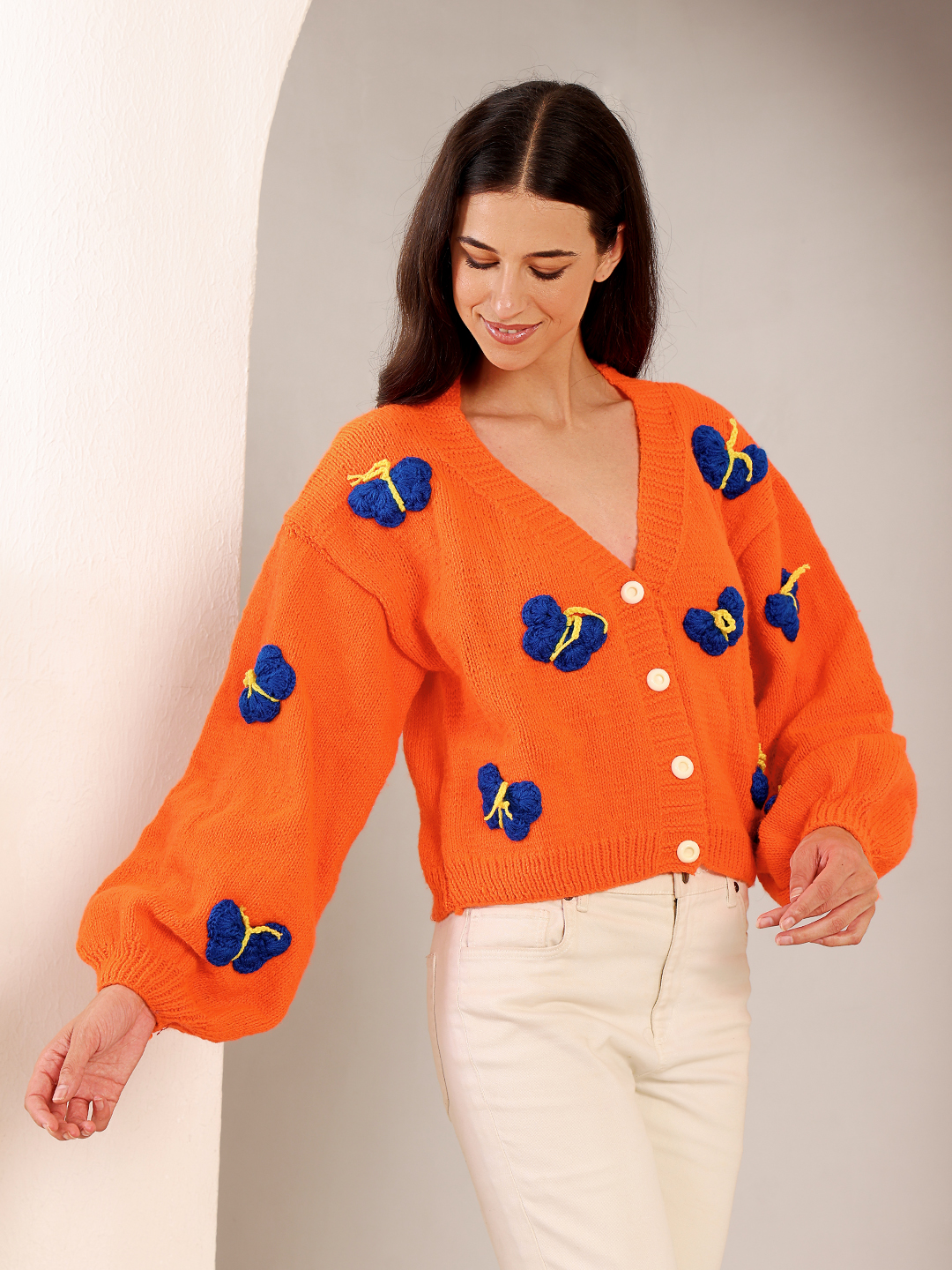 Velvery Butterfly Cardigan - Orange