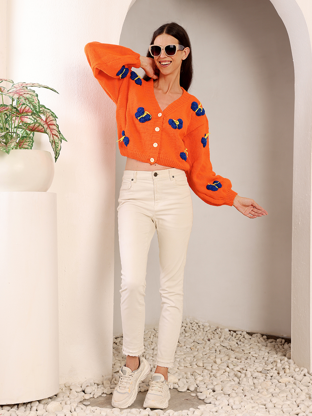 Velvery Butterfly Cardigan - Orange