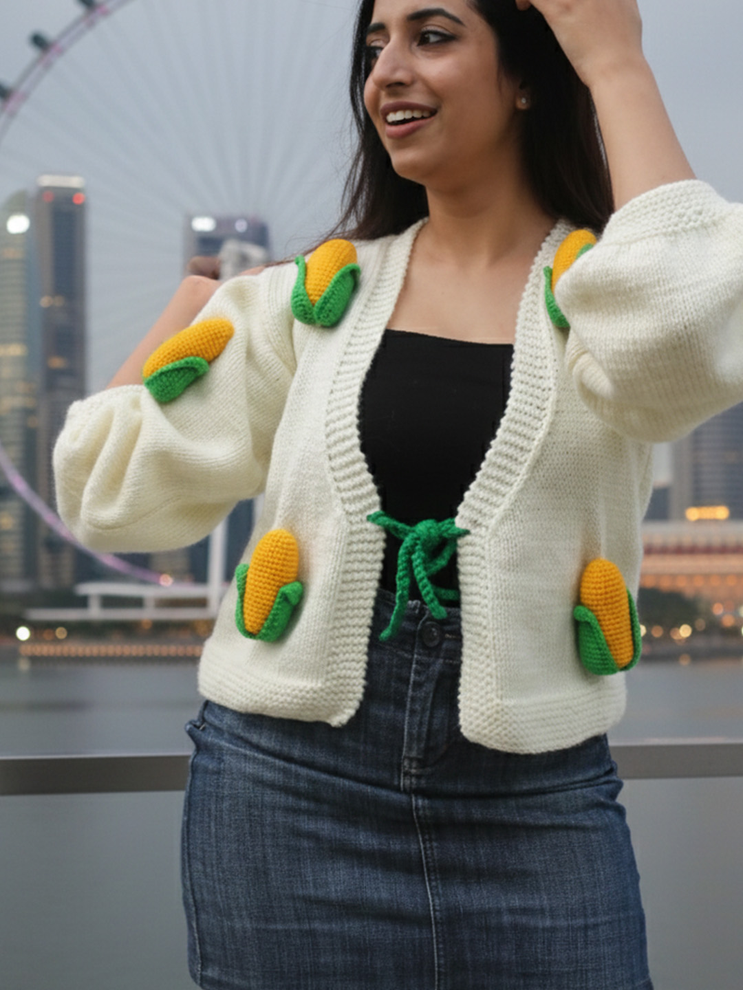 Velvery Baby Corn Cardigan - Cream