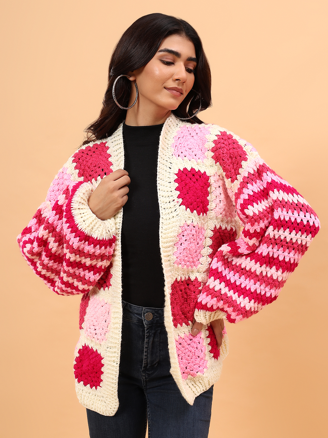 Velvery Front Openable Cardigan - Multicolor