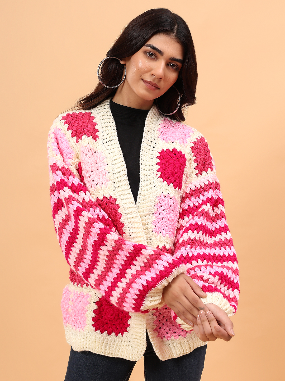 Velvery Front Openable Cardigan - Multicolor